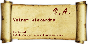 Veiner Alexandra névjegykártya